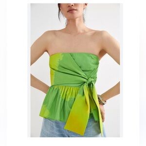 Anthropologie Samant Chauhan Tie Dye Strapless Top Sz XS